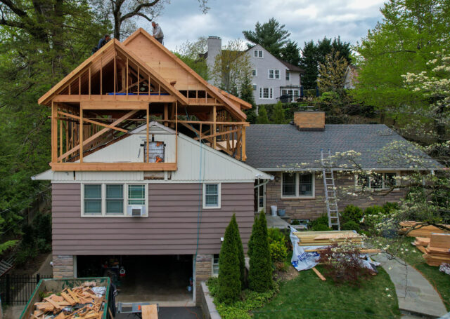 Completed second-story addition in Falls Church VA by Dzala General Contractor.