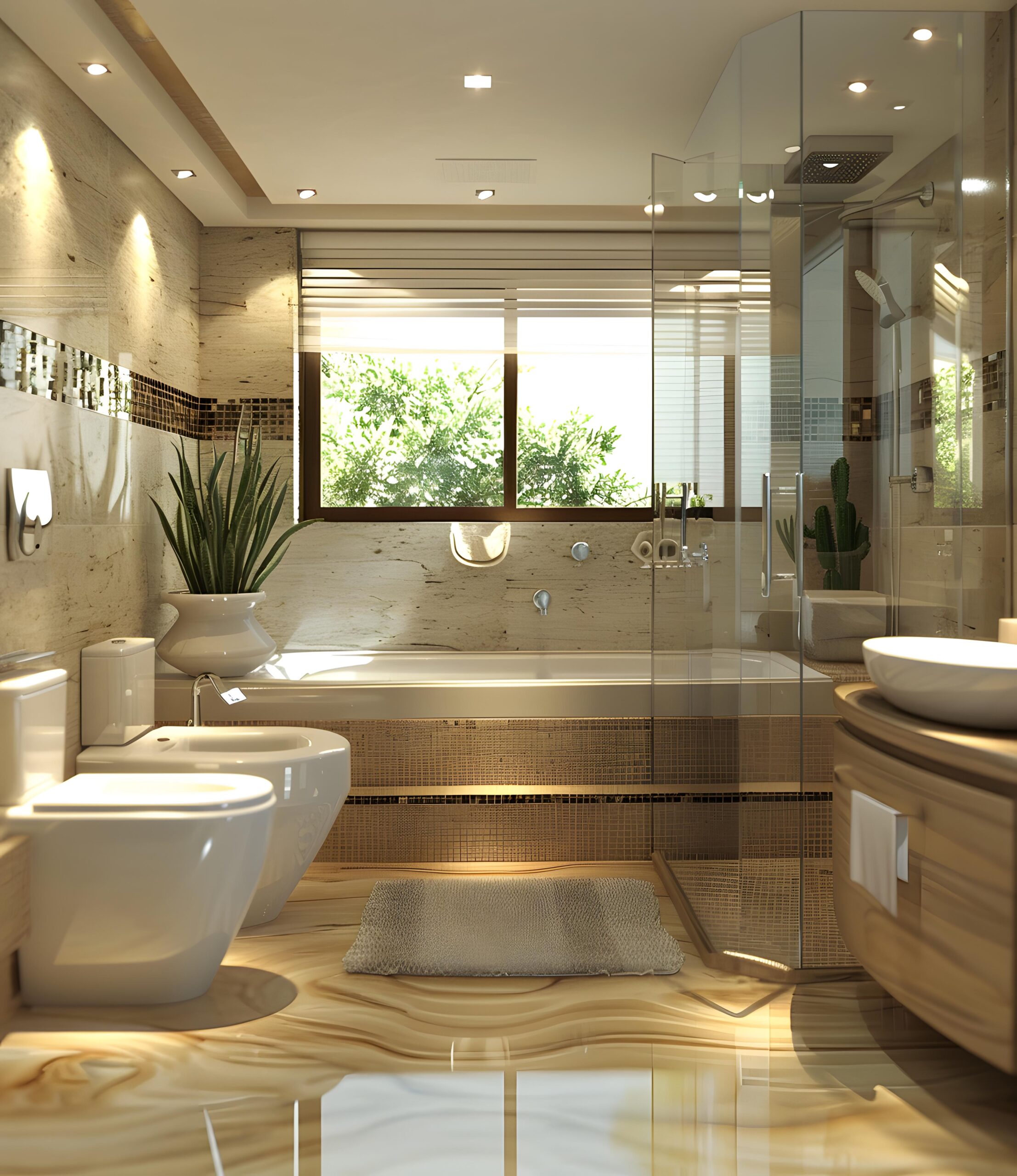Tysons master bathroom — detail.